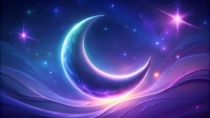 Abstract starry night sky design with glowing stars in the dark cosmos