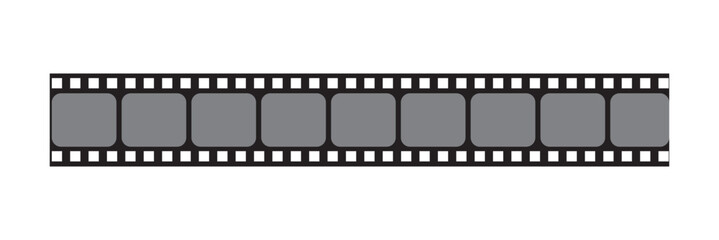 Fototapeta premium Film Strip vector illustration on white background. Film strip line icon simple design. Video tape photo film strip frame vector for apps, website