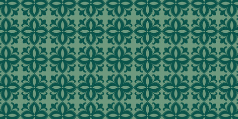 Seamless Arabic style pattern. Elegant floral tile design for textile, wallpaper, wrapping paper, invitations, stationery and decor. Vector illustration	