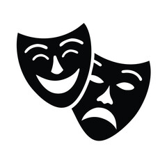 Comedy and Tragedy Masks Vector Illustration