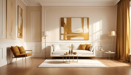 interior modern design room 3d