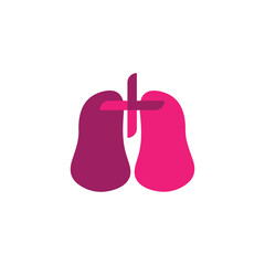 Lungs care logo vector
