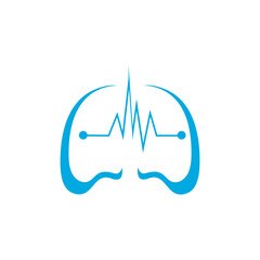 Lungs care logo vector