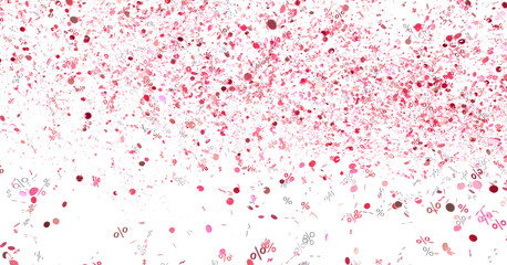 Pink Percentage Confetti Explosion