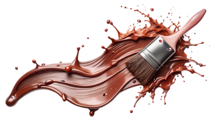 A grunge depicts a motion blur of a red paint splash