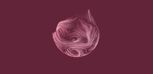 Pink abstract swirl design on a maroon background. Perfect for modern and minimalist designs.