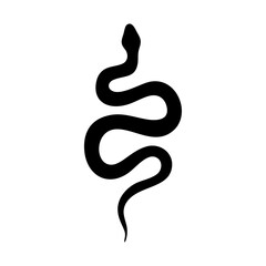 Snake vector simple black and white vector. Snake illustration tattoo design.