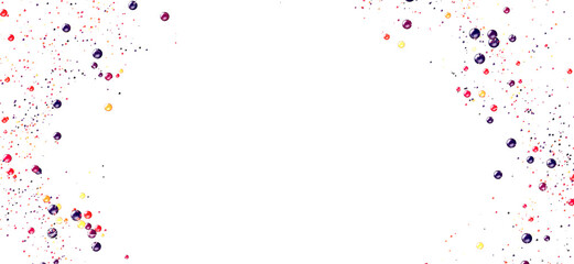 Festive background with colorful confetti on white. Perfect for celebrations!