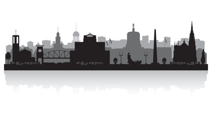 Salem Oregon city skyline silhouette