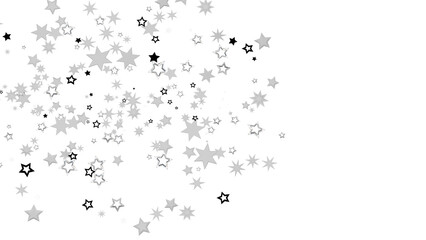 Fototapeta premium Abstract silver stars on a black background