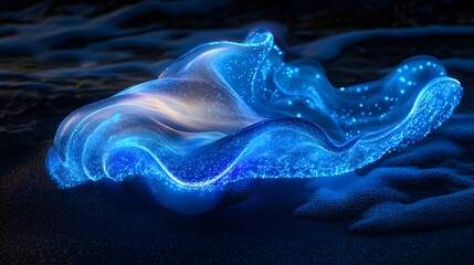 46. A glowing bioluminescent nature design with dark aesthetics