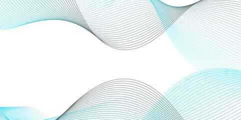 Fototapeta premium Abstract wave lines smooth color and technology curve lines background. Abstract background with business lines background. Abstract grey wavy lines background. Digital frequency track&nbsp;equalizer.