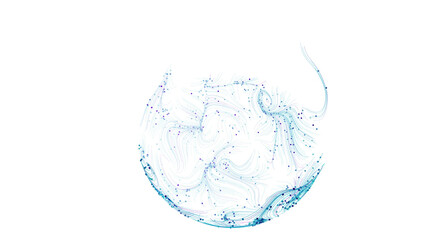 Abstract background with swirling blue data streams. Perfect for technology, AI, or network concepts.