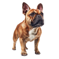 Fototapeta premium Majestic French Bulldog Portrait with Transparent Background
