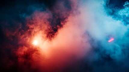 Naklejka premium Abstract cloudscape with vibrant hues