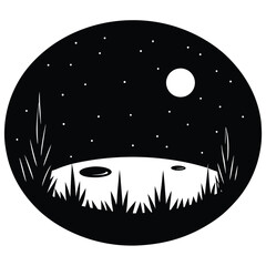 vector illustration of a moon