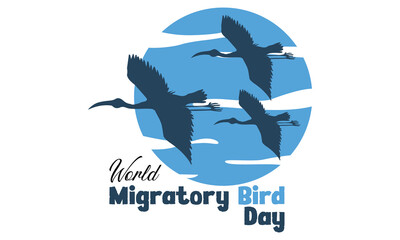 World Migratory Bird Day Celebration
A beautiful illustration celebrating World Migratory Bird Day, showing birds in flight across continents. Highlighting the importance of bird migration and protect