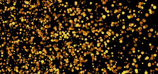 Sparkling gold confetti on black. Perfect for celebrations!