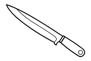 Art Knife Line Art Vector Illustration