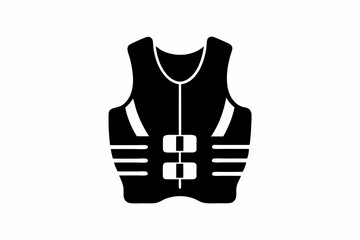 Buoyancy Compensator Vest Silhouette Vector Illustration