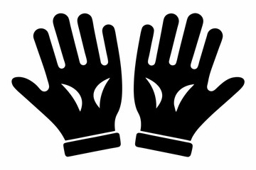 Diving Gloves Silhouette Vector Illustration