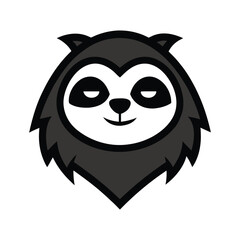 sloth head mascot logo vector illustration 