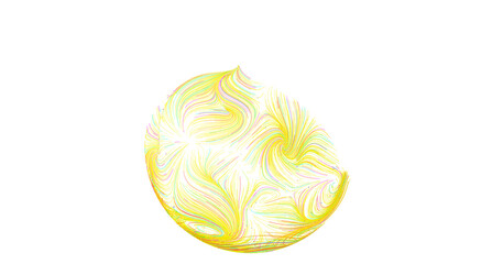 Intricate yellow sphere with swirling lines. Perfect for backgrounds, websites, and designs.