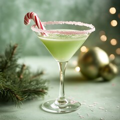 Festive Green Cocktail