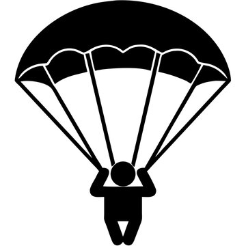 Creative details Skydiving parashoot icon vector illustration 