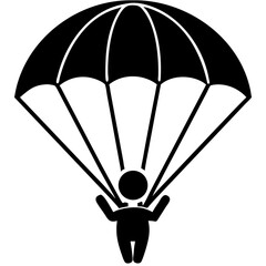 Creative details Skydiving parashoot icon vector illustration 
