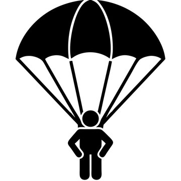 Creative details Skydiving parashoot icon vector illustration 