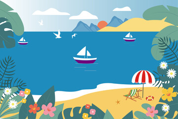 summer vector background design