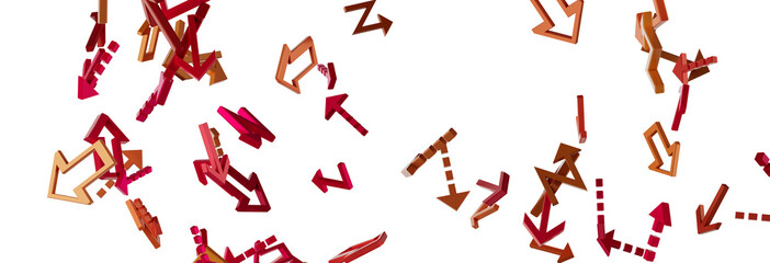 Abstract Red and Brown Arrows
