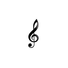 The treble clef a iconic and recognizable symbol in music representing the high pitched range of musical notes and the melodic expression of sound