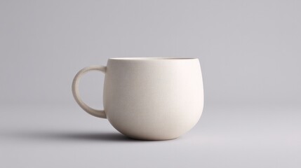 Obraz premium 3d illustration of blank mug or cup for product mockup placed centrally on seamless monochrome background