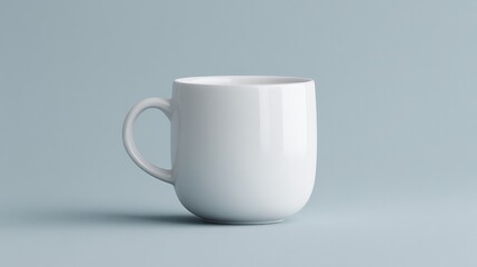 Fototapeta premium 3d illustration of blank mug or cup for product mockup placed centrally on seamless monochrome background