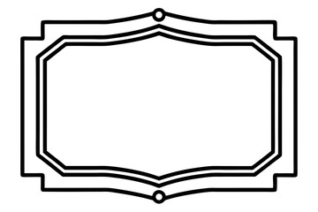 Silkscreen Frame Line Art Vector Illustration