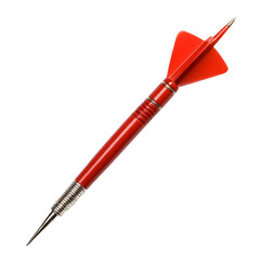 Red Dart Isolated on Black Background Game Target Accuracy