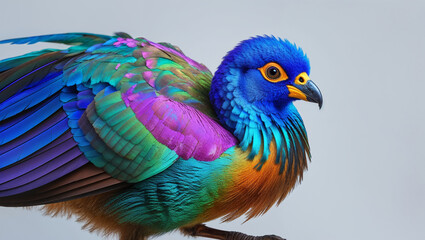 Obraz premium Colorful bird with vibrant feathers on a clean background composition