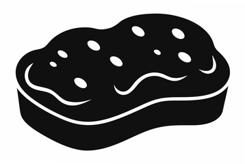 Sponge For Watercolor Silhouette Vector Illustration