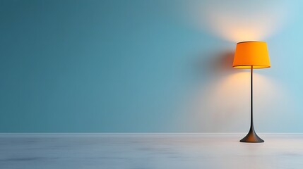 Elegant floor lamp radiating a warm inviting glow