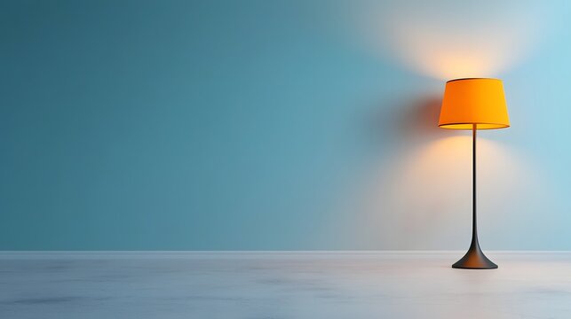 Elegant floor lamp radiating a warm inviting glow