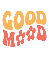 GOOD MOOD Wavy Groovy SVG Retro & Happy SVG Designs