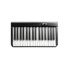A minimalist and elegant digital keyboard piano with a sleek monochrome design and professional grade features for music composition performance and recording