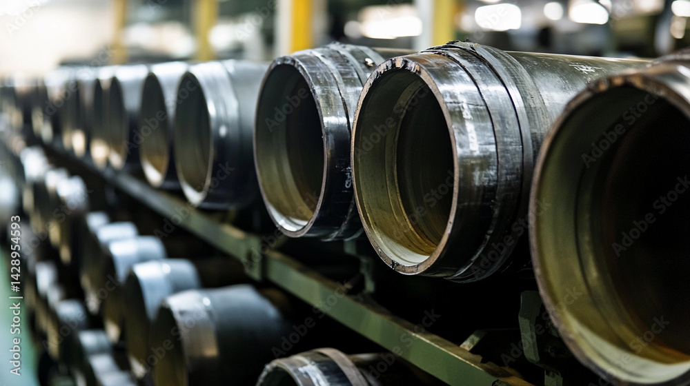 Poster storage of barrels in a warehouse for logistics operations generative ai