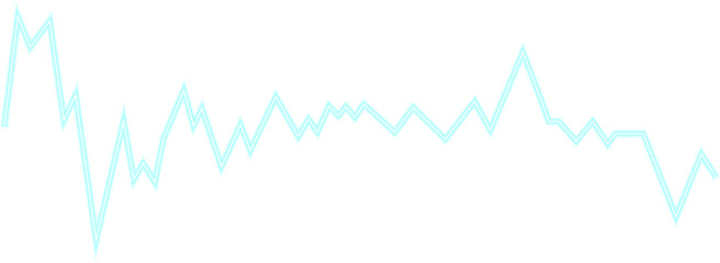 Zigzag chart forming wave-like lines with alternating upward and downward movements.