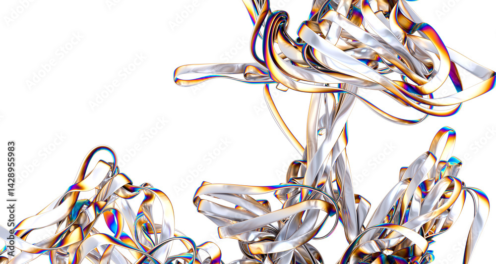 Poster chromatic extravaganza: a dazzling 3d display of colors