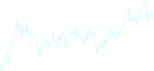 Line chart showing a consistent upward path with slight variations representing financial growth and increasing stock performance.
