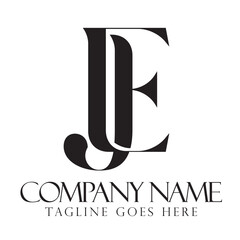 Initial EJ or JE creative, modern, and elegant vector logo design templates for a luxury business
