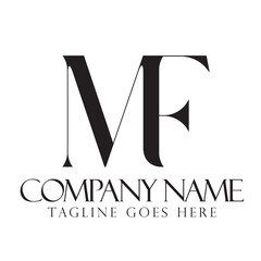 Initial MF or FM creative, modern, and elegant vector logo design templates for a luxury business